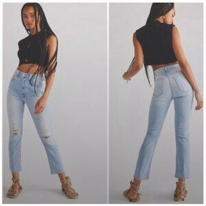 Mother Jeans women’s High Waisted Rider Ankle Fray in Island Afterhours 26